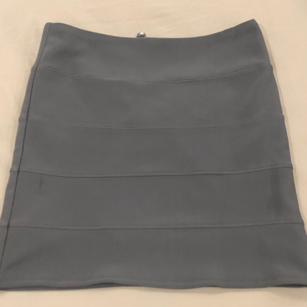 Grey bandage miniskirt with back zipper